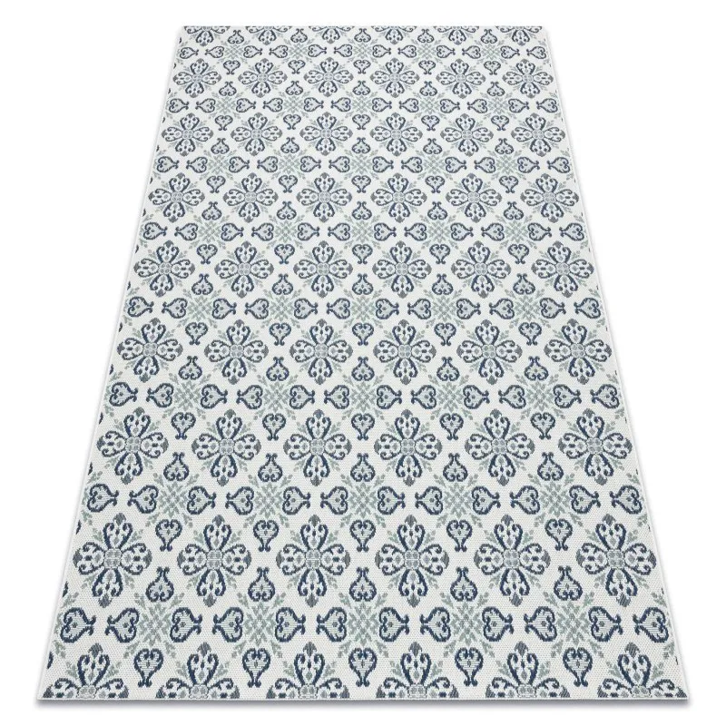 Teppich COLOR 19246/969 SISAL Blumen Weiß