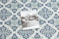 Teppich COLOR 19246/969 SISAL Blumen Weiß