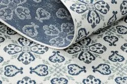 Teppich COLOR 19246/969 SISAL Blumen Weiß