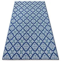Teppich COLOR SISAL Blumen Blau
