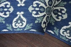Teppich COLOR 19246/699 SISAL Blumen Blau