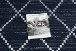 Teppich COLOR 47268/309 SISAL Diamanten Quadrate Blau