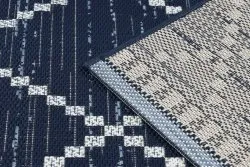 Teppich COLOR 47268/309 SISAL Diamanten Quadrate Blau