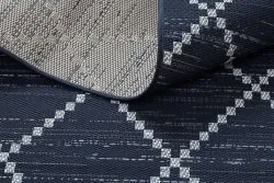 Teppich COLOR 47268/309 SISAL Diamanten Quadrate Blau