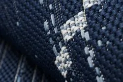 Teppich COLOR 47268/309 SISAL Diamanten Quadrate Blau