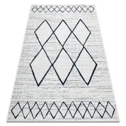 Teppich COLOR SISAL Diamanten Quadrate Weiß