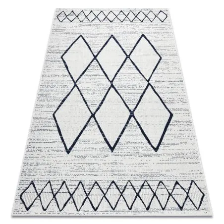 Teppich COLOR 47272/396 SISAL Diamanten Quadrate Weiß