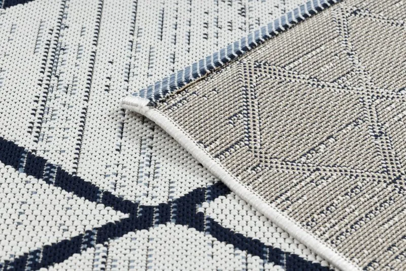Teppich COLOR 47272/396 SISAL Diamanten Quadrate Weiß