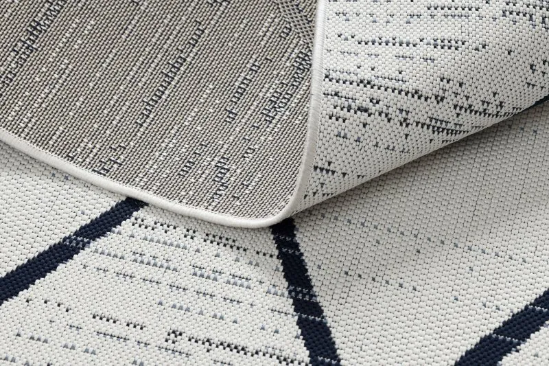 Teppich COLOR 47272/396 SISAL Diamanten Quadrate Weiß