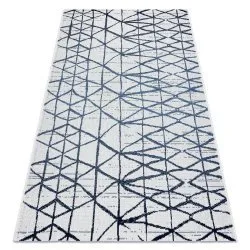 Teppich COLOR 47278306 SISAL Linien, Dreiecke beige / blau
