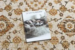Teppich COLOR 19521460 SISAL Ornament, Rahmen, Zimt - beige