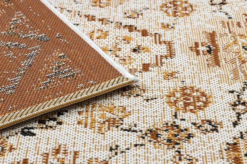 Teppich COLOR 19521460 SISAL Ornament, Rahmen, Zimt - beige