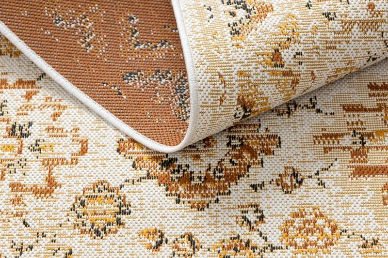 Teppich COLOR 19521460 SISAL Ornament, Rahmen, Zimt - beige