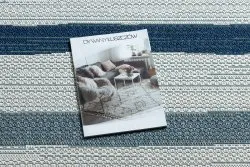 Teppich COLOR 19676369 SISAL Linien beige / blau