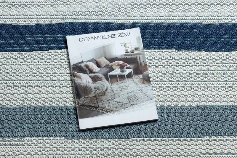 Teppich COLOR 19676369 SISAL Linien beige / blau