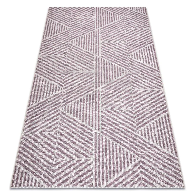 Teppich COLOR 47176260 SISAL Linien, Dreiecke, Zickzack beige / erröten rosa