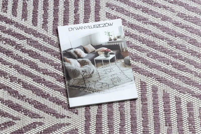 Teppich COLOR 47176260 SISAL Linien, Dreiecke, Zickzack beige / erröten rosa