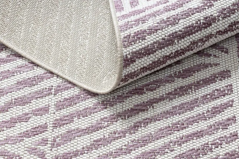 Teppich COLOR 47176260 SISAL Linien, Dreiecke, Zickzack beige / erröten rosa
