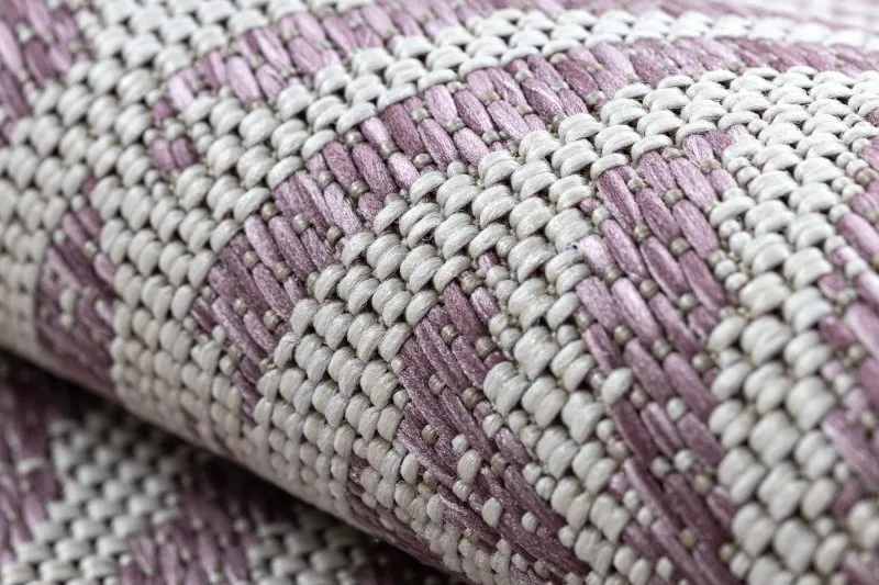 Teppich COLOR 47176260 SISAL Linien, Dreiecke, Zickzack beige / erröten rosa