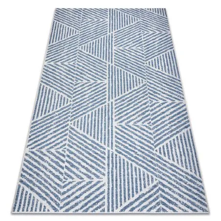 Teppich COLOR 47176360 SISAL Linien, Dreiecke, Zickzack beige / blau