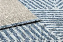 Teppich COLOR 47176360 SISAL Linien, Dreiecke, Zickzack beige / blau