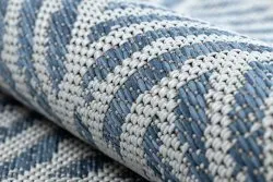Teppich COLOR 47176360 SISAL Linien, Dreiecke, Zickzack beige / blau