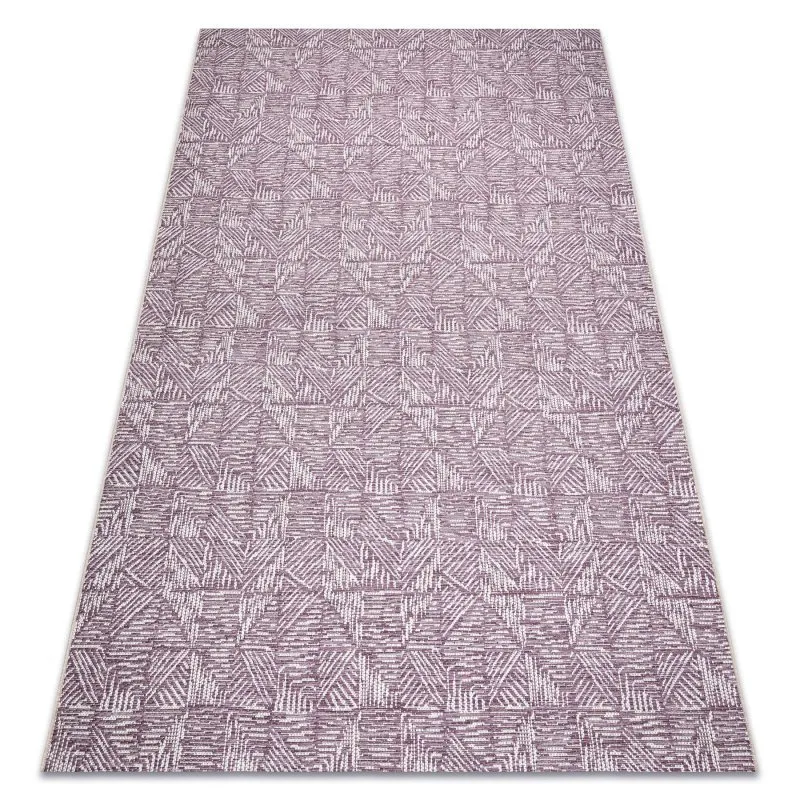 Teppich COLOR 47373260 SISAL Linien, Dreiecke, Fischgrätenmuster violett / beige