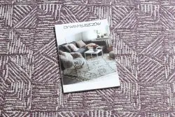 Teppich COLOR 47373260 SISAL Linien, Dreiecke, Fischgrätenmuster violett / beige