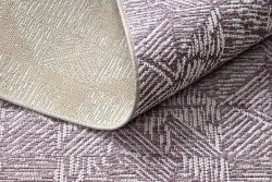 Teppich COLOR 47373260 SISAL Linien, Dreiecke, Fischgrätenmuster violett / beige