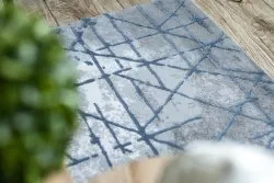 Teppich ACRYL VALENCIA 3949 INDUSTRIAL grau / blau