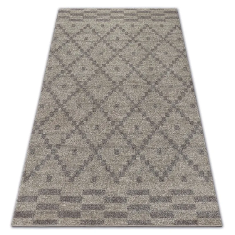 Teppich SOFT 8047 KARO PATTERN sahne / hellbraun