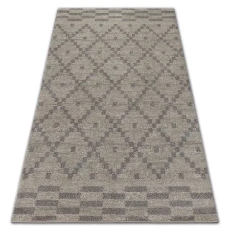 Teppich SOFT 8047 KARO PATTERN sahne / hellbraun