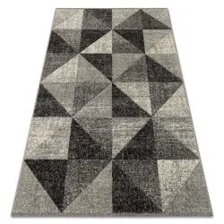 Teppich FEEL DREIECKE grau / anthrazit / creme