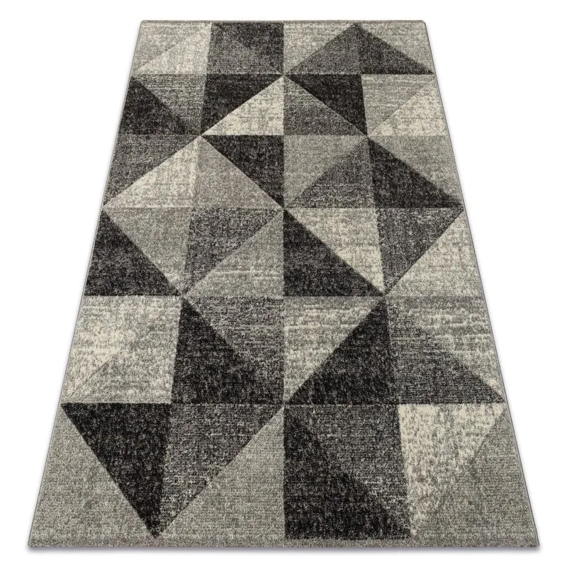 Teppich FEEL 5672/16811 DREIECKE grau / anthrazit / creme