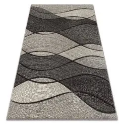 Teppich FEEL WELLEN grau / anthrazit / creme