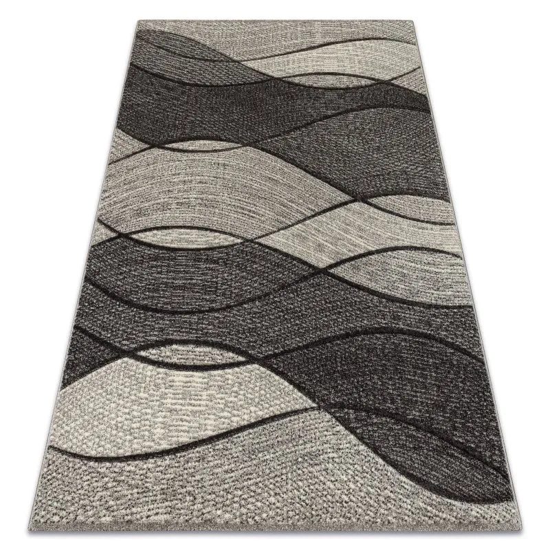 Teppich FEEL 5675/16811 WELLEN grau / anthrazit / creme