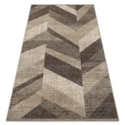 Teppich FEEL FISCHGRÄTENMUSTER beige / braun / creme