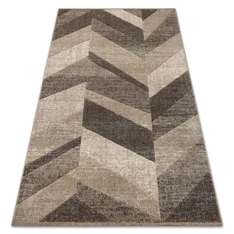 Teppich FEEL 5673/15055 FISCHGRÄTENMUSTER beige / braun / creme