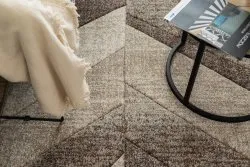 Teppich FEEL 5673/15055 FISCHGRÄTENMUSTER beige / braun / creme