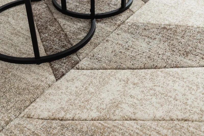 Teppich FEEL 5673/15055 FISCHGRÄTENMUSTER beige / braun / creme