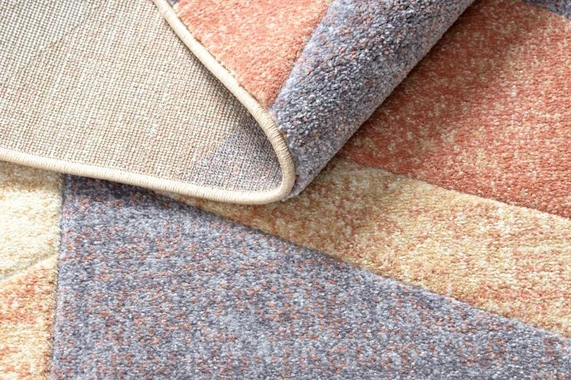 Teppich FEEL 5673/17931 Fischgrätenmuster beige/terrakotta/violett