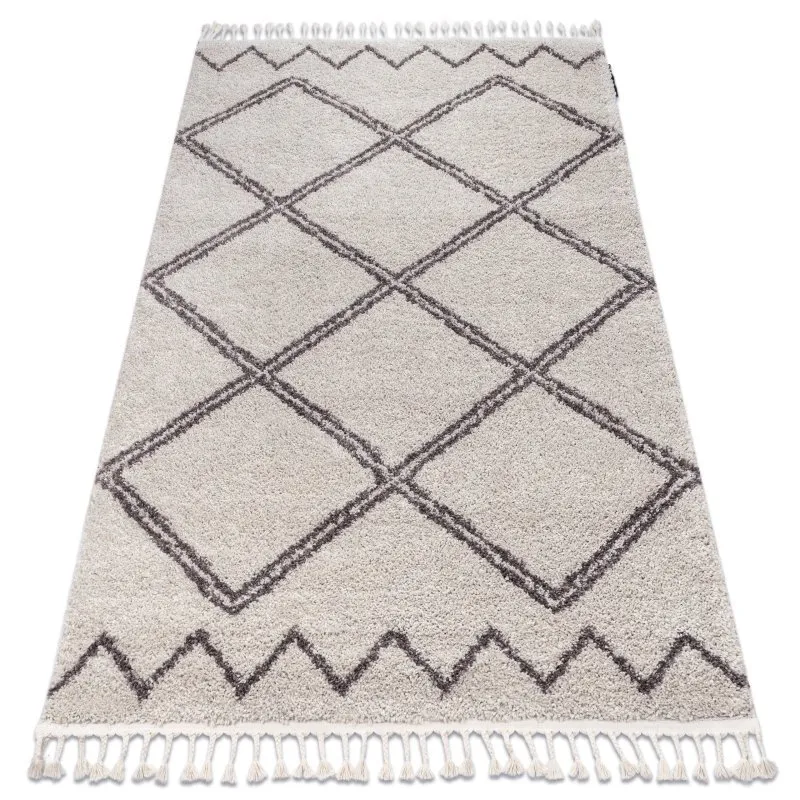 Teppich BERBER ASILA B5970 sahne / braun Franse berber marokkanisch shaggy zottig