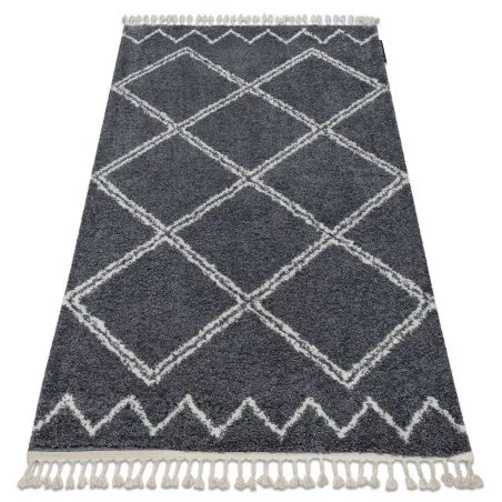 Teppich BERBER ASILA B5970 grau / weiß Franse berber marokkanisch shaggy zottig