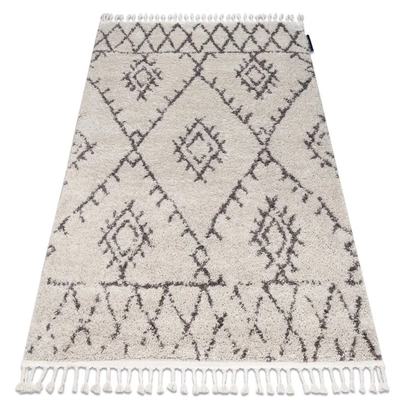 Teppich BERBER FEZ G0535 sahne / braun Franse berber marokkanisch shaggy zottig