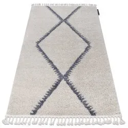 Teppich BERBER MEKNES sahne / grau Franse berber marokkanisch shaggy zottig