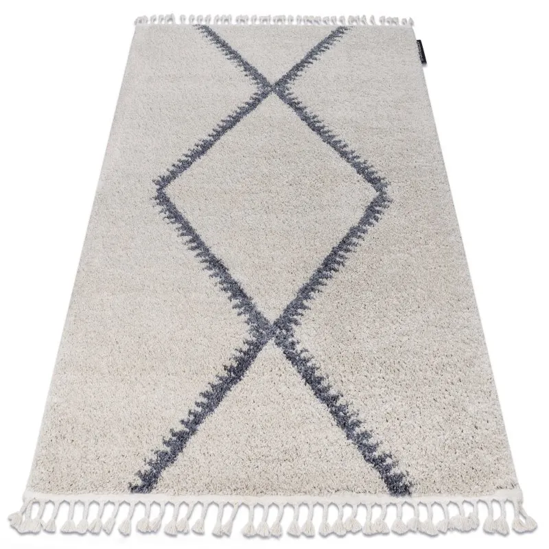 Teppich BERBER MEKNES B5910 sahne / grau Franse berber marokkanisch shaggy zottig