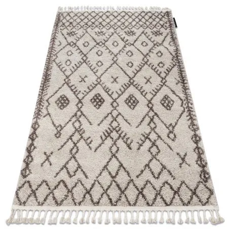Teppich BERBER TANGER B5940 sahne / braun Franse berber marokkanisch shaggy