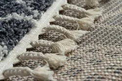 Teppich BERBER TANGER B5940 grau / weiß Franse shaggy