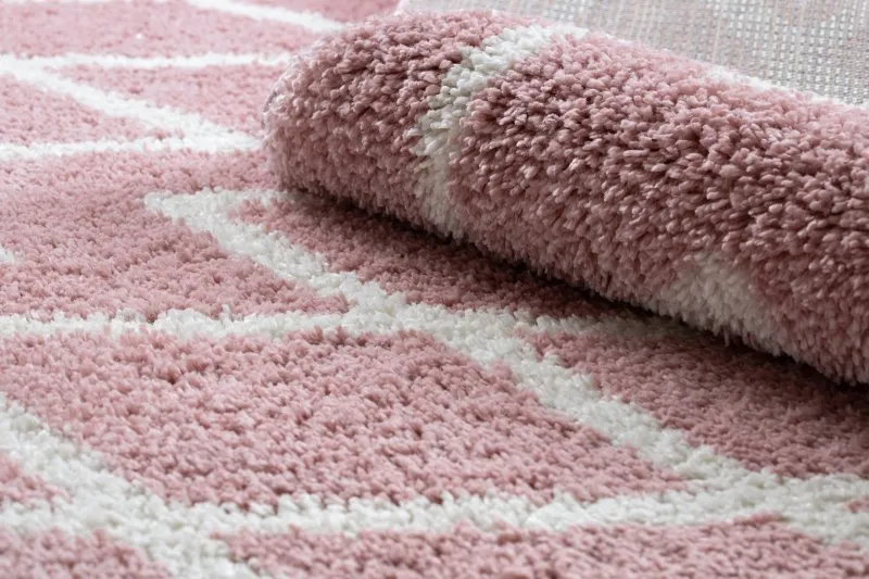 Teppich BERBER BENI rosa Franse berber marokkanisch shaggy zottig