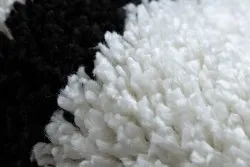 Teppich BERBER CROSS Kreis weiß Franse berber marokkanisch shaggy